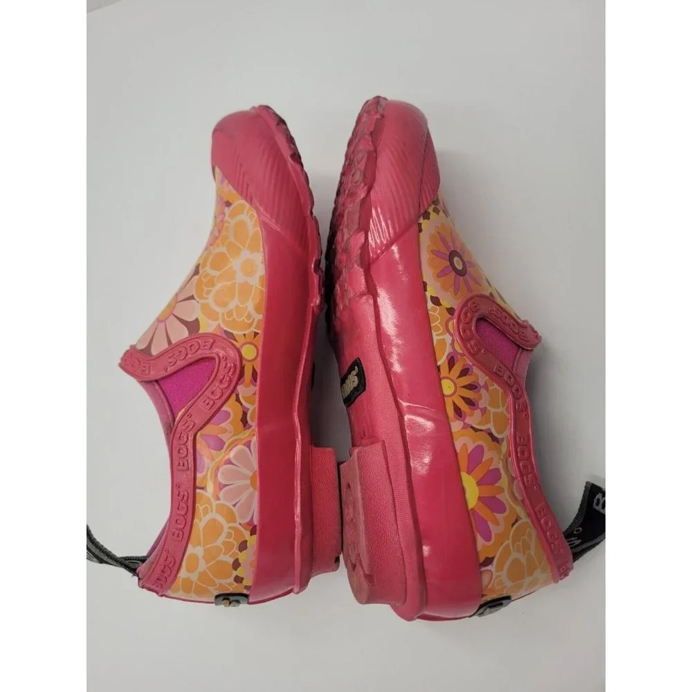 Girl's BOGS RUE Rain Moccasin Slip On Shoes SIZE 2 US 33 EU WATERPROOF